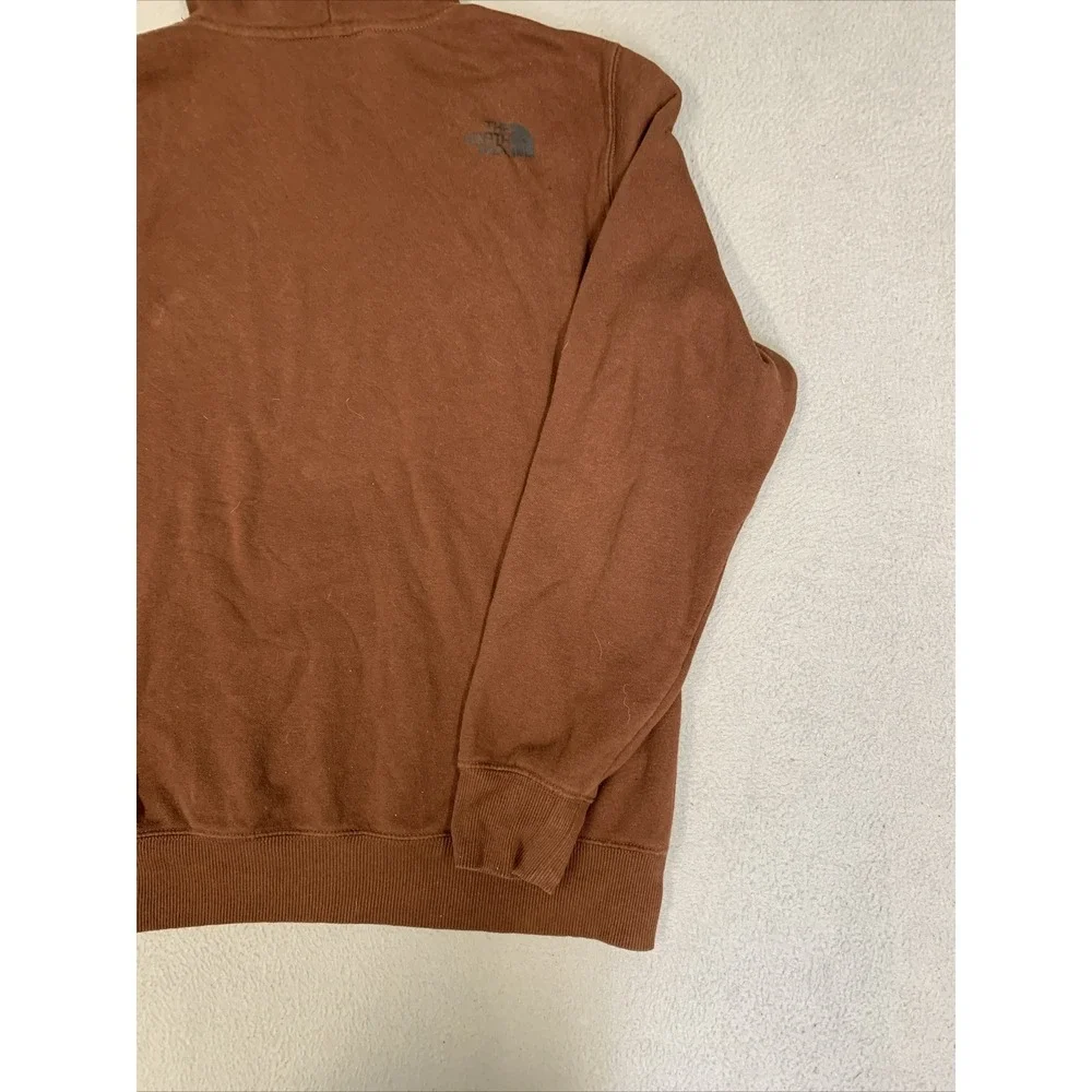 The North Face Hoodie Men's Small Bear Long Sleeve Pullover Sweater Brown‎